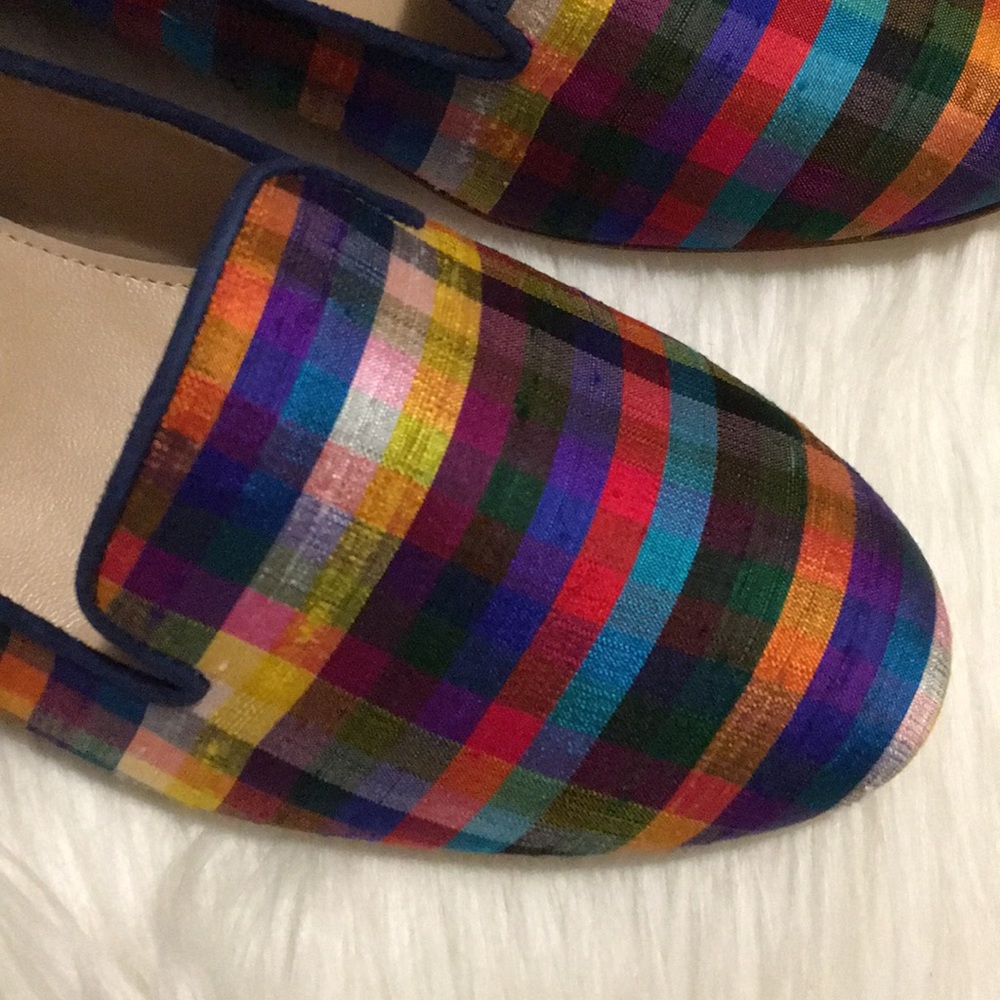 J. Crew - Cleo Fabric Loafers - Turquoise Orange - Picture 2 of 3